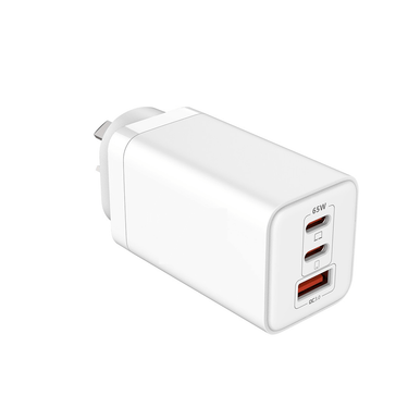 65W USB-C Dual Ports Charging Adapter: Power Your Devices with Efficiency-White